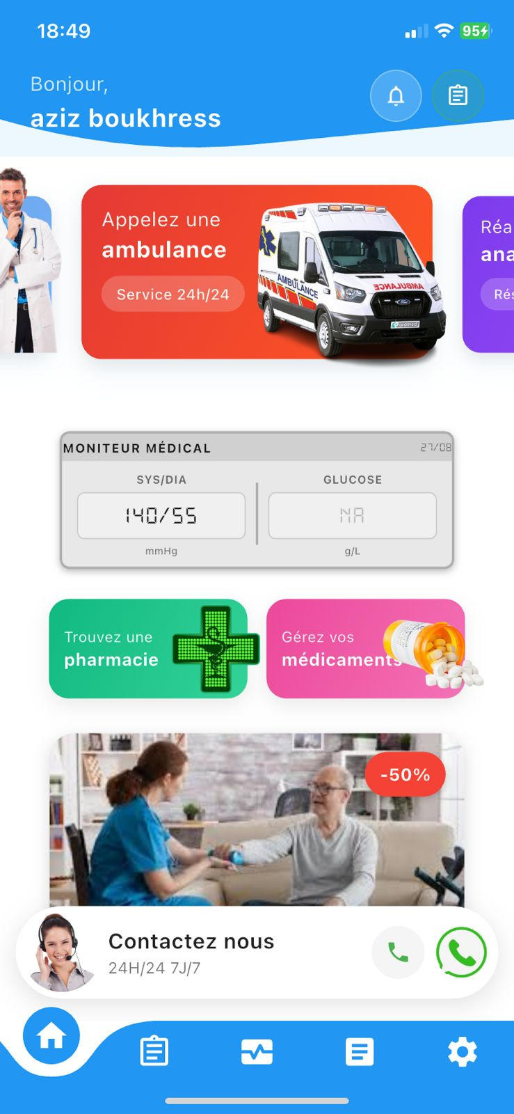 Mockup de l'application MedHelp